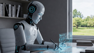 robot using a hologram computer