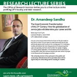 Research Lecture with Dr. Amandeep Sandhu 
