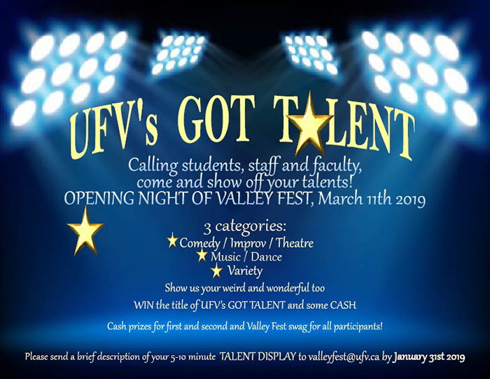 UFV's Got Talent - Casting Call
