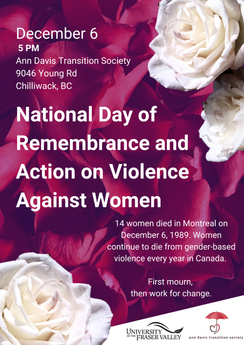 Candlelit Vigil (Chilliwack) - National Day of Awareness and Action on Violence Against Women