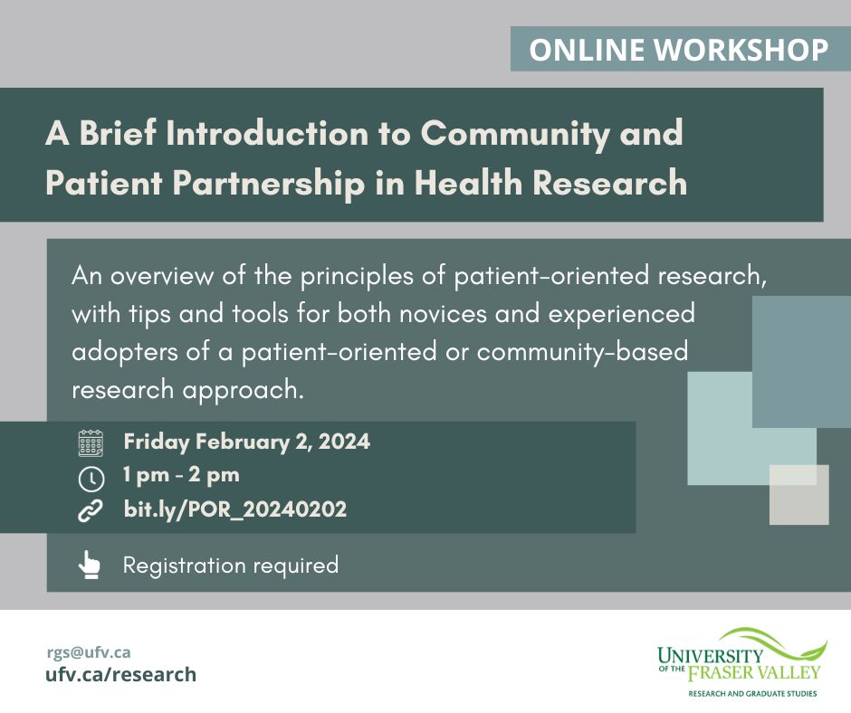 A Brief Introduction to Community and Patient Partnership in Health Research
