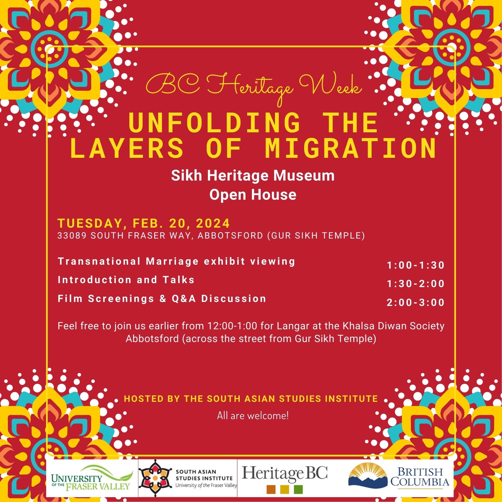 BC Heritage Week Open House Unfolding the Layers Of Immigration › UFV